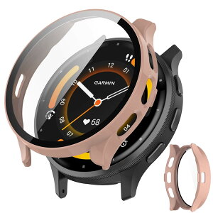 �y���������zJXRICH �Ή� Garmin Venu 3 �P�[�X �Ή� 45mm �y�� PC+�����K���X �K�[�~�� Venu3�p �ی�J�o�[ �����x �����ȒP �ϏՌ� �S�ʕی� venu 3 �p �J�o�[ 45mm �P�[�X�Ή� �F�F�s���N�A�T�C�Y�FGarmin