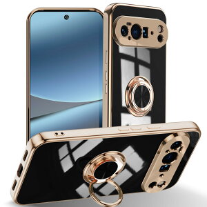 �y���������zLuFiYa �P�[�X �����O�t�� �J�o�[ TPU�f�� �X�^���h�@ �X�}�z�P�[�X �y�� �ϏՌ� ���� �C�菝�h�~ �����h�~ �ԍڃz���_�[ 360°��] �P�[�X �F�F�u���b�N�A�T�C�Y�FGoogle Pixel 10 Pro XL 