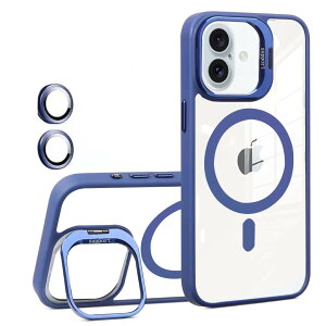 �y���������zKanyaku �p�̃P�[�X MagSafe�Ή� �����Y�ی� �X�^���h �X�g���b�v�z�[���t�� �F�F�u���[�A�T�C�Y�Fiphone16promax