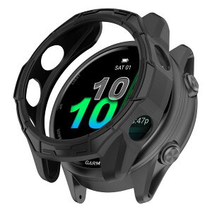 �y���������zHeeNia Garmin �Ή� �P�[�X �V���R���ގ� �ی�P�[�X �J�o�[ �Ռ��z�� ���y�� �_�� �Ռ��h�~ �C�菝�h�~ �ی�J�o�[�p �F�F�u���b�N�A�T�C�Y�FGarmin Forerunner 970