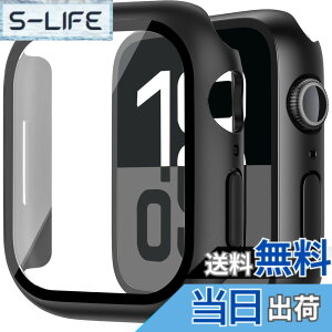 �y���������zJUNOVA Apple Watch ��̌^ �S�ʕی�P�[�X �K���X�t�B�������� �ϏՌ� PC�f�� �����ȒP �S���f���Ή� (Series 2 - Ultra 3 / SE - Series 11) �F�F�u���b�N�A�T�C�Y�F45mm