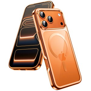 �y���������zJETech iPhone 12 Pro/Air /17 Pro Max�p�d�C���b�L�P�[�X �J���������Y �ی�J�o�[ MagSafe ���C�����X�[�d�Ή� �ϏՌ��\�t�gTPU�J�o�[ �F�F�I�����W�A�T�C�Y�FiPhone 17 Pro Max