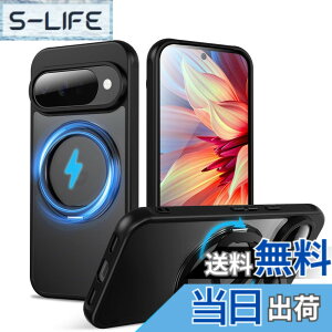 �y���������zMagSafe�Ή��P�[�X 360°���R��]�X�^���h �ϏՌ��� �����O�t�� ���G��ǂ� �S�ʕی� �h�o �F�F�u���b�N�A�T�C�Y�FGoogle Pixel 10/10Pro �p