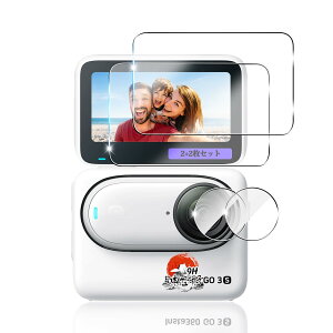 �y���������z�p �K���X�t�B���� + �J�����t�B���� �t�� �K���X �ϏՌ� �d�x9H �S�ʕی� �ȒP�\��t�� �F�F�N���A�A�T�C�Y�F�Ή� Insta360 Go 3S