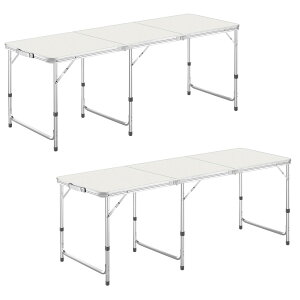�y���������zDesertFox �L�����v�e�[�u�� �A�E�g�h�A �e�[�u�� �܂肽���� 120CM/180CM �P�i/�Z�b�g 3�i�K���������\ �s�N�j�b�N ���W���[ �L�����v�p �܏�� �R���p�N�g ���[ �ȒP�g�� 008 �F�F