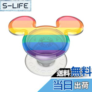 �y���������zPopSockets Japan - �|�b�v�\�P�b�c �W���p�� PopGrip Desney 3D Rainbow Mickey �f�B�Y�j�[ 3D ���C���{�[ �~�b�L�[ �|�b�v�O���b�v �X�}�z�O���b�v&�X�^���h �F�FRainbow Pride�B