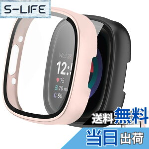 �y���������zFor Fitbit Versa 4/Sense 2 �ی�P�[�X �����K���X��̌^ PC�J�o�[ �S�ʕی� �w��h�~ �u���b�N �F�F�s���N�A�T�C�Y�FFitbit Sense 2/Versa 4