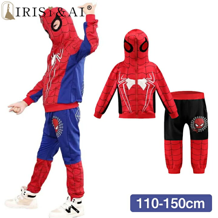 楽天市場 子ども コスチューム スパイダーマン ハロウィン 衣装 コスプレ Spiderman パーカー キッズ ベリー 赤 レッド 黒 ブラック 110cm 1cm 130cm 140cm 150cm クリスマス ハロウィン イベント パーティー 衣装 Yokiの雑貨