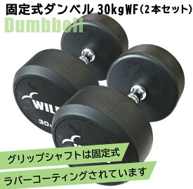 [WILD FIT Premium] 固定式ダンベル 30kg WF 2本セット送料無料 ジムダンベル ウエイト 筋トレ　トレーニング 腹筋 背筋 ベンチプレス ジム 鉄アレイ