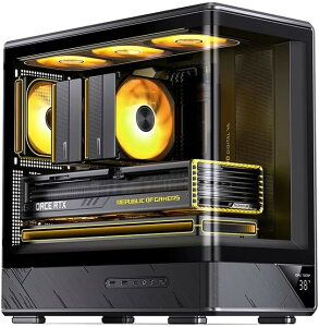 PC�P�[�X JONSBO D200 �ȖʋȂ��K���X �T�[�t�F�X���� MATX�Q�[���V���[�V