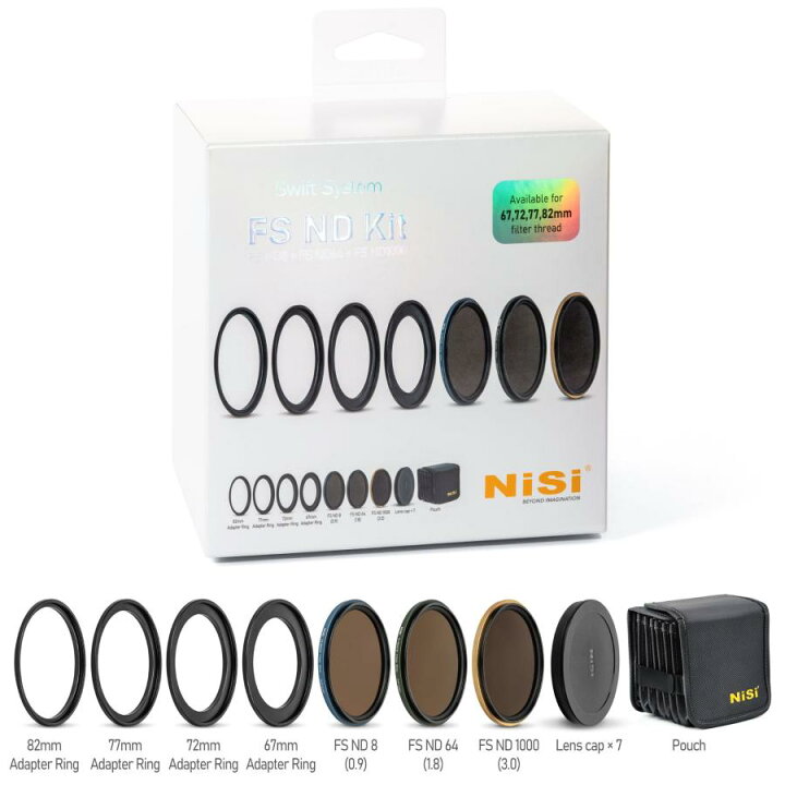 楽天市場】【並行輸入品】NiSi SWIFT FS NDキット(8+64+1000) 67-82mm 
