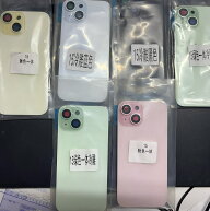 ガラスバック バックパネル　iPhone 15　対応 バッテリー ドア カメラ レンズ ベゼル 磁気リング + メタ…