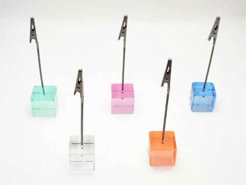 楽天市場 ステーショナリー クリップ メモホルダー アクリルメモクリップ Cube スリップオン