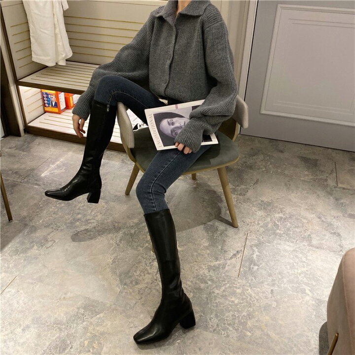 楽天市場】【OUTLET！クーポンで3,003円】 ロングブーツ レディース 