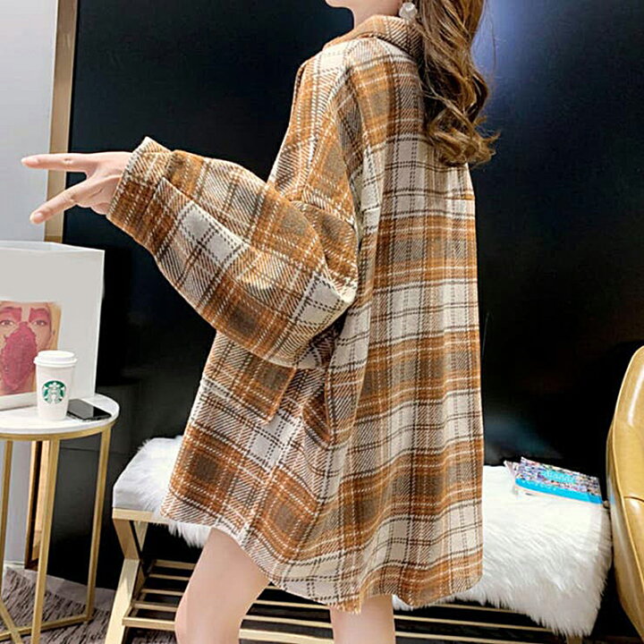 楽天市場 クーポンで Off レディース トップス ネルシャツ Free チェック柄 長袖 ポリエステル オーバーサイズ ドロップショルダー カジュアル ママコーデ チェック シャツ ロング 大きいサイズ コーデ 生地 秋 秋冬 韓国 黒 代 30代 40代 50代 Cocomomo