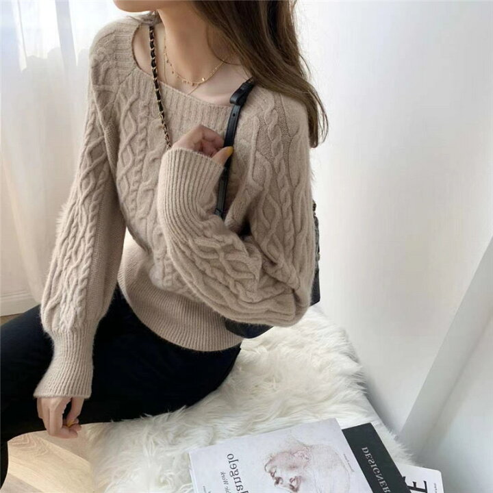 楽天市場】【3/21！クーポンで3,370円】 ケーブルニット ニット  