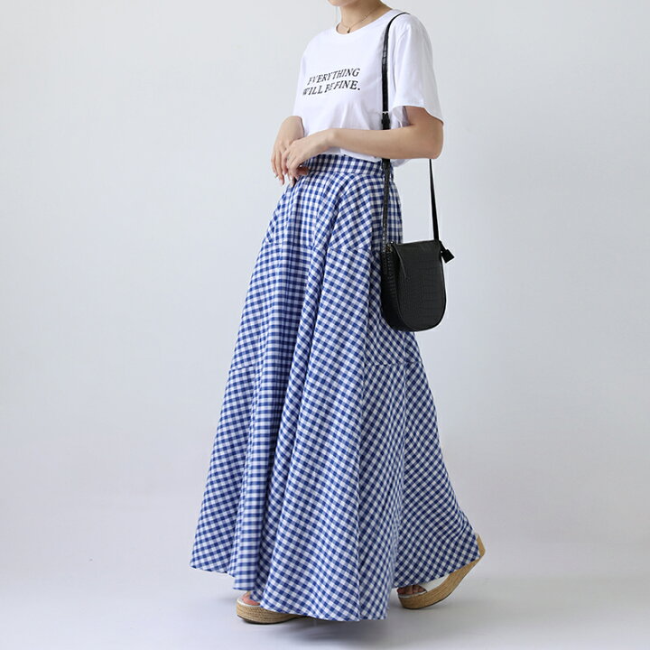 楽天市場】【8/2！クーポンで2,630円】 スカート チェック柄 ロング  