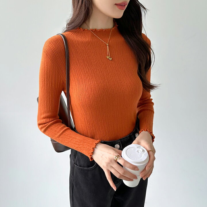 楽天市場】【3/21！クーポンで1,860円】 メロウフリル ハイネック 