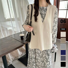 【12/17！クーポンで2,810円】 ベスト レディース おしゃれ vネック ジレ きれいめ ロング ニット ニットベスト 深vネック ゆったり 大きいサイズ 体型カバー トップス ニットジレ スリット ノースリーブ オフィス オフィスカジュアル 重ね着 春 秋 冬 韓国 cocomomo