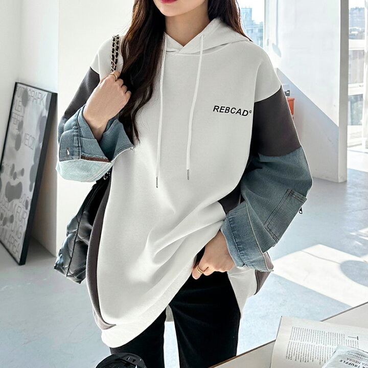 楽天市場】【OUTLET！クーポンで3,232円】 パーカー レディース 大きめ 