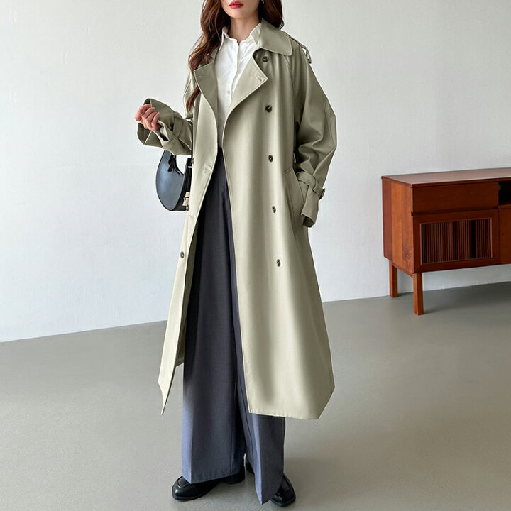 楽天市場】【OUTLET！クーポンで6,960円】 トレンチコート レディース 