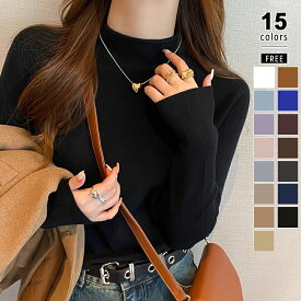 【12/5！クーポンで2,120円】 ニット セーター レディース 長袖 トップス ニットトップス ニットセーター ハイネック プルオーバー 無地 やわらか あったか インナー フィット ストレッチ 重ね着 着回し シンプル オフィスカジュアル きれいめ 春 秋 冬 韓国 cocomomo