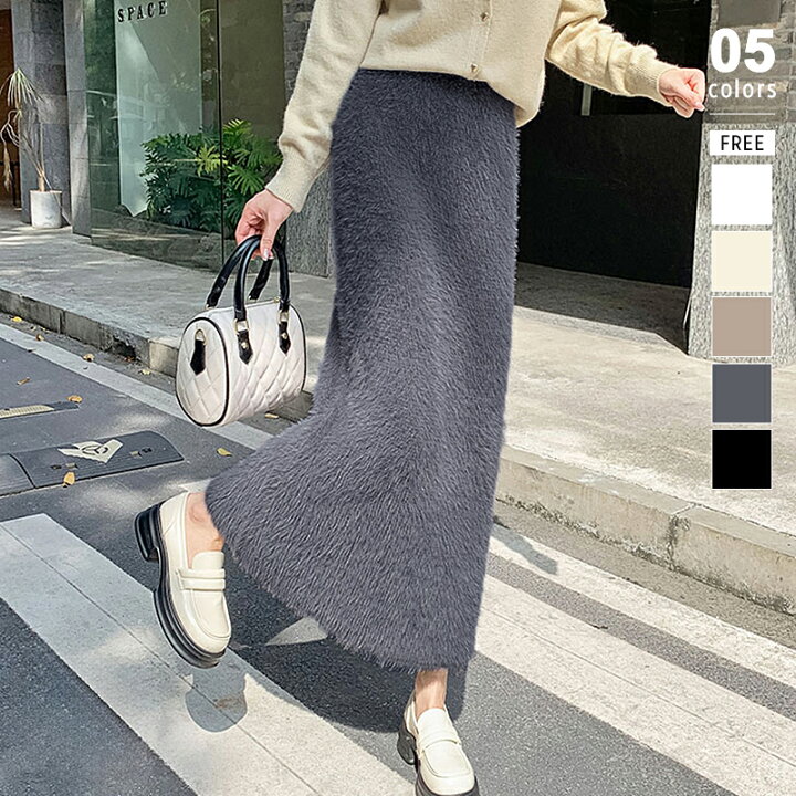 楽天市場】【3/27！クーポンで2,490円】 シャギーニット スカート 
