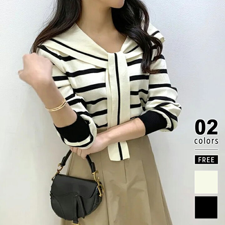 楽天市場】【3/24！クーポンで2,300円】 セーラーカラー ボーダー 長袖 