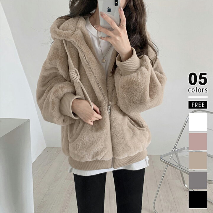 楽天市場】【OUTLET！クーポンで3,012円】 もこもこ ファー ブルゾン 