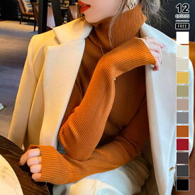 【11/8！クーポンで1,990円】 ニット タートルネック リブニット レディース リブ トップス セーター タートル 長袖 きれいめ 暖かい オフィス ニットセーター 大人 シンプル リブタートルネック ニットトップス インナー オフィスカジュアル 秋冬 春 秋 冬 cocomomo