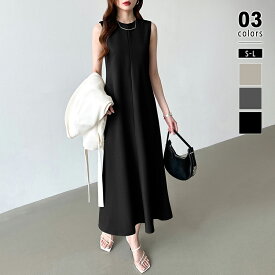 【8/9！クーポンで3,990円】 ワンピース ノースリーブ きれいめ ロング フレア フォーマル レディース ノースリーブワンピース ロングワンピース 大きいサイズ 大人 フレアワンピース ラウンドネック オフィス オフィスカジュアル ワンピ 春夏 春 夏 秋 cocomomo