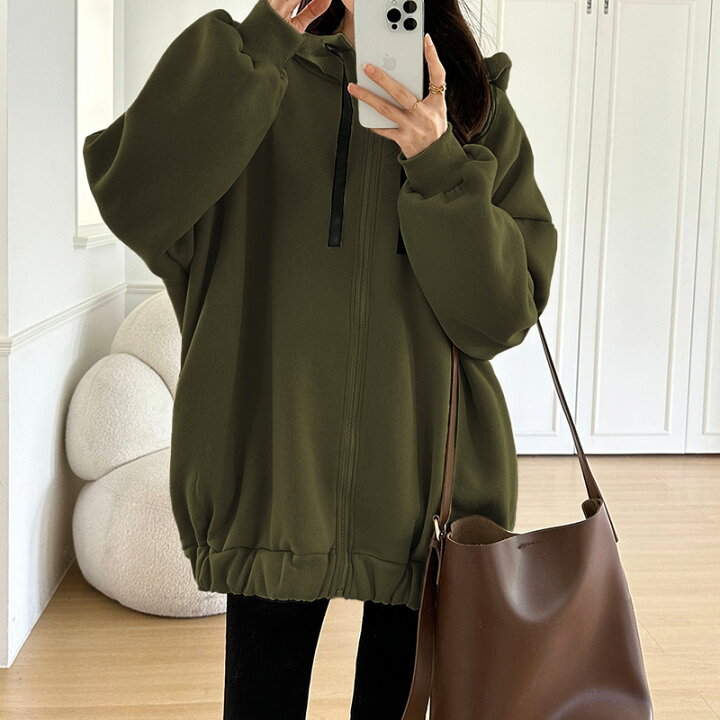 楽天市場】【OUTLET！クーポンで3,464円】 裏起毛 パーカー レディース 