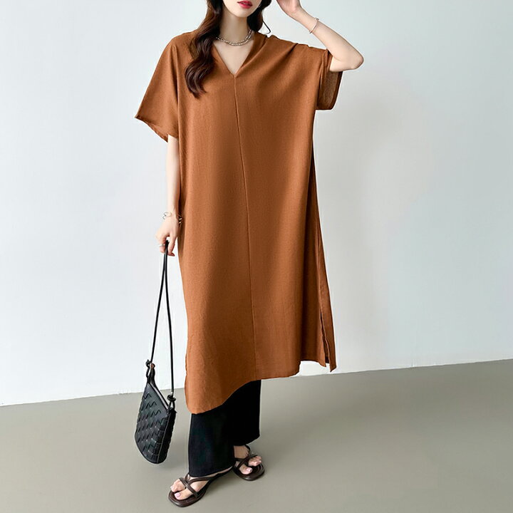 楽天市場】【7/2！クーポンで2,730円】 ワンピース リネン混 ロング 