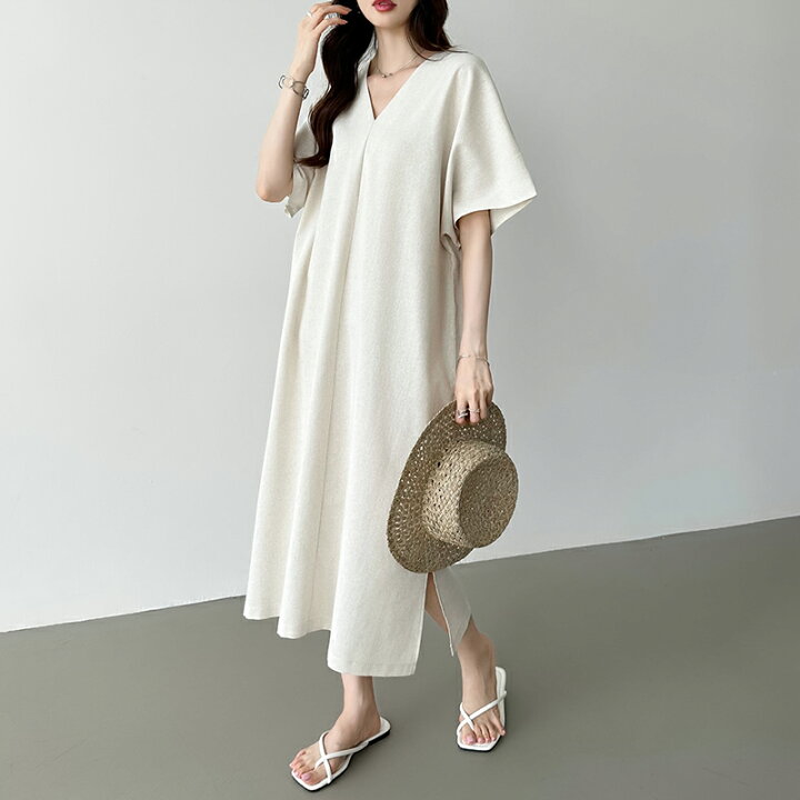 楽天市場】【OUTLET！クーポンで2,080円】 ワンピース リネン混 ロング  