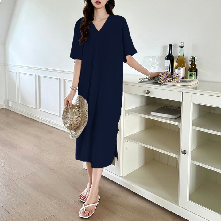 楽天市場】【5/20！クーポンで2,600円】 ワンピース リネン混 ロング  