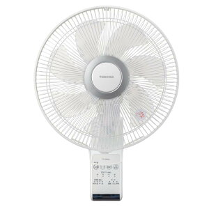 TOSHIBA(東芝) 壁掛け扇風機 TF-30RK28 W リモコン付 7枚羽根 風量4段階 切タイマー ホコリ防止加工羽根