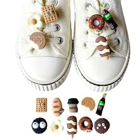 [DUOLEIMI] シューズチャーム スニーカー チャーム 靴ひもクリップ 10点セット シューズピアス 靴ひも アクセサリー シューズ 装飾