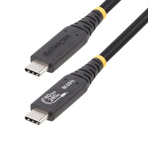 StarTech.com USB�P�[�u���^USB4�i40Gbps�j�^50cm�^Type-C�^�I�X�E�I�X�^240W Power Delivery�^8K60Hz�^DP Alt���[�h�^USB-IF�F�ؕi�^Thunderbolt�݊��^RoHS�����^�����[�d �f�[