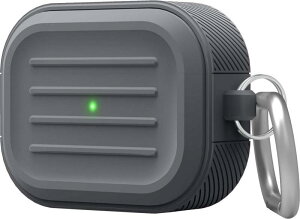 【elago】 AirPods Pro ケース 耐衝撃 カラビナ 付き 衝撃 吸収 シリコン カバー 収納ケース 傷防止 ケースカバー 落下防止 アクセサリー [ Apple AirPodsPro MWP22J/A エアーポッツ プロ エアーポッズプ