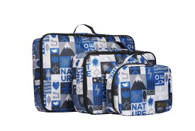 WEMUG トラベルポーチ 3点セット (軽量・丈夫な素材＆便利なハンドル付き) 旅行用 H.A.N.D