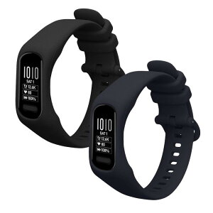 kwmobile 2x �����o���h Garmin vivosmart 5 / Smart 5�Ή� �x���g - �V���R���o���h �\�t�g TPU �ϋv�� ���F/�p�X�e���O���[��