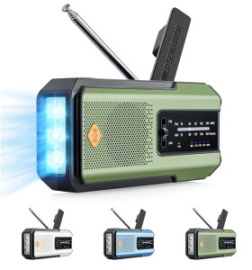 防災ラジオ 2500mAh 充電式ラジオ 多機能防災ラジオ Leacco