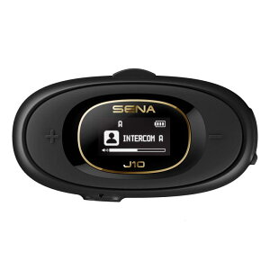 Sena J10 バイク用 Bluetooth インカム【日本】、HD スピーカー、最大4人同時通話、日本語音声案内、大容量バッテリー内蔵、ユニバーサルインターコム
