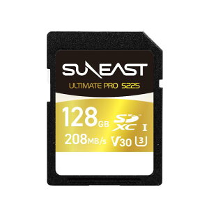 SUNEAST �A���e�B���C�g�v�� SDXC UHS-I V30 Card �ő�Ǎ���208MB/sS225 GOLD series 128GB 256GB 512GB U3 V30 C10 A2 RoHS CE FCC VCCI ���[�J�[5�N