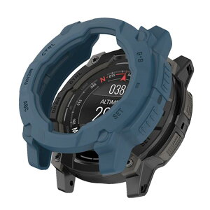 For GARMIN Instinct 3 50mm �P�[�X �V���R���� �J�o�[ YANMONGI �ی�P�[�X �ϏՌ� �S�ʕی� �Ռ��z�� �ȈՒ��E �y�� ���ϋv �ی�J�o�[ �K�[�~��(GARMIN) Instinct 3 Dual Power 50mm