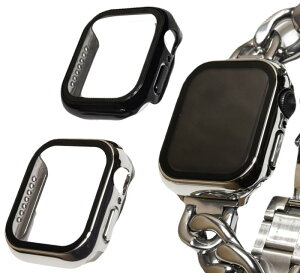 RoyceRoland Apple watch �p �J�o�[ 2�Z�b�g (40mm 41mm 42mm 44m 45mm 46mm) �u���b�N �V���o�[ (PC PET �f��) �A�b�v���E�H�b�`�J�o�[ ��ʕی� �t�B���� (Series 11