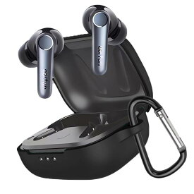 YAODLE For EarFun Air Pro 4 用 ケース カバー EarFun Air Pro 4用保護カバー 保護ケース シリコンケース 装着充電可能 全面保護 落下防止 キズ防止 耐衝撃 防塵 軽量 収納 カラビナ付き