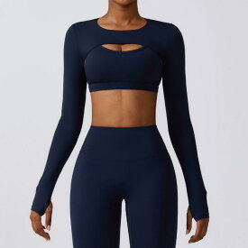 ヨガウェア レディース 長袖 Tシャツ 胸パッド メッシュ バック ランニング 吸湿速乾 伸縮性 軽量 接触冷感 ゆったり 大きいサイズ 体系カバー ピラティス フィットネス ジム スポーツウェア トップス 快適 フィット 速乾 高級感 再生繊維