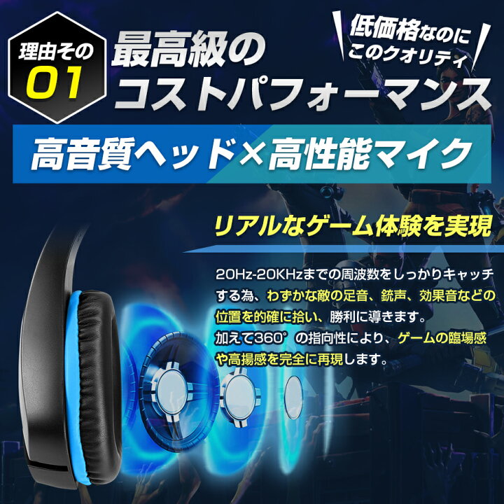 楽天市場 ゲーミングヘッドセット Switch Ps4 対応 ヘッドホン マイク付き Shirowa 高音質 Led ライト フォートナイト スイッチ ボイスチャット ゲーミング ヘッドセット 在宅勤務 オンライン授業 ビデオ通話 配信 Skype Zoom プレゼント ギフト 1年保証 送料無料 ブルー
