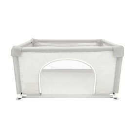 ＼お買い物マラソン限定特価-16日まで／ ベビーサークル Hugmuu コンパクト 120×70 長方形 小さめ メッシュ サークル 扉付き プレイヤード 自立式 ベビーゲート ベビー フェンス 滑り止め 洗濯可能 洗える 赤ちゃん 子供 Gray Pink C120-70